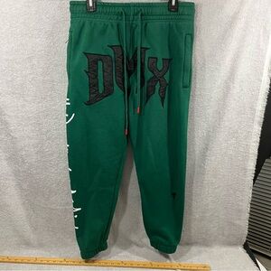 DMX Green Jogger Pants Shoe Palace Mens Medium Zippered Pockets
